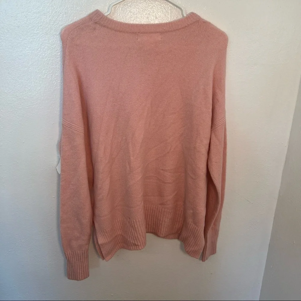Treasure & Bond Women's Size XXS Crewneck Pullover Sweater Pink Lotus Stretch